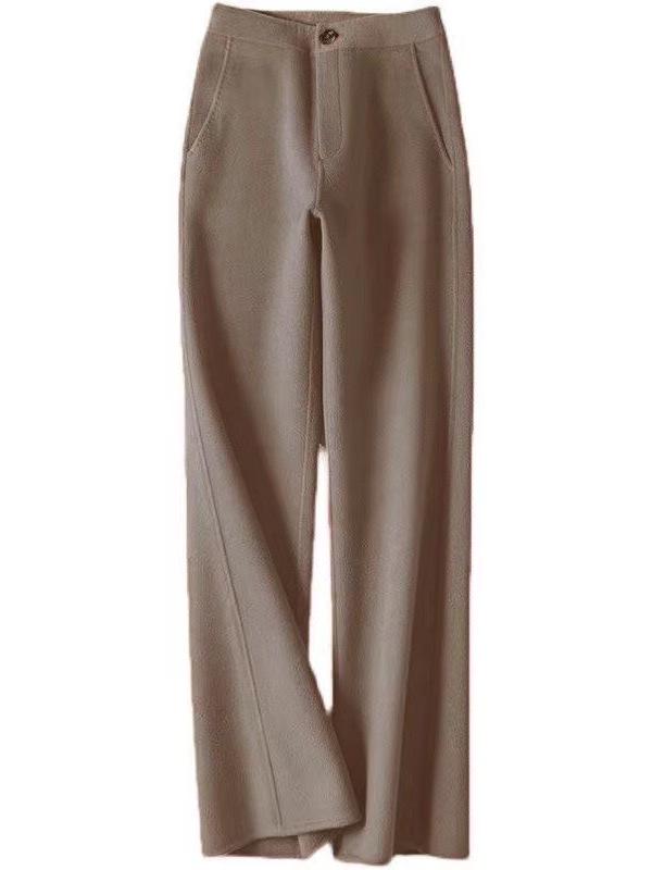 

Women s Thickened Cashmere Wool High-Waisted Wide-Leg Pants – Slimming, Versatile Winter Warm Pants 2XL