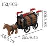 Set di Giocattoli da Assemblaggio con Mattoncini MOC Serie Carrozza Medievale Modello Città della Carrozza Giocattolo da Costruzione Fai-da-te Regalo per Festival