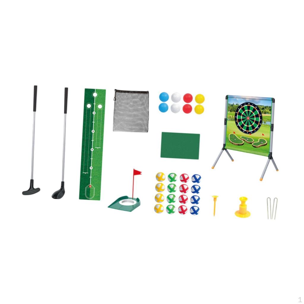 Kids Golf Set Play Mat Versatile Interactive Training with Balls for Children Adults