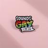 1/2pcs LGBT Sounds Gay Pins Set Cartoon Rainbow Brooch Pride Month Decoration Medal Additions Fashion Unique Lapel Backpack
