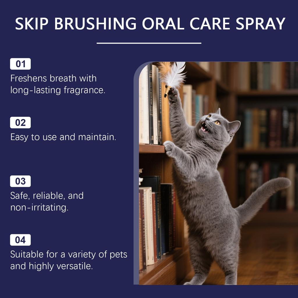 Pet Oral Care Spray Freshens Pet Breath Cleans Plaque And Yellow Teeth.100ml
