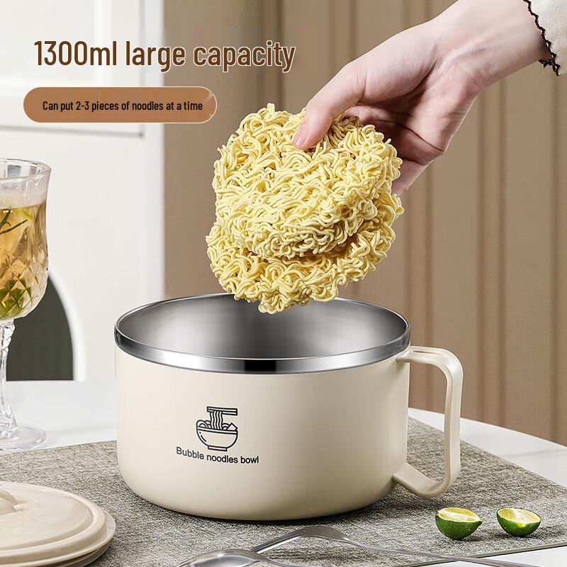Stainless Steel Instant Noodle Bowl with Lid
