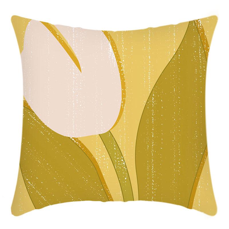 New Pillowcase Art Abstract Series Cartoon Flower Print Cushion Home Sofa Cushion Cover