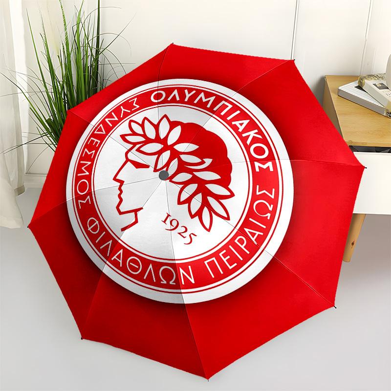 

Olympiacos F.C. Logo Automatic Opening and Closing, 8 rib Structure Portable Umbrella, Suitable for Men and Women in All Seasons Perfect Gi