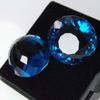 A+ CERTIFIED Blue Sapphire 55Ct Round Cut Loose Gemstone Pair for Jewelry Making