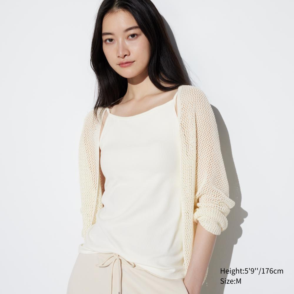 

Хлопковый бюстгальтер с вырезом «лодочка» UNIQLO AiRism, бретельки