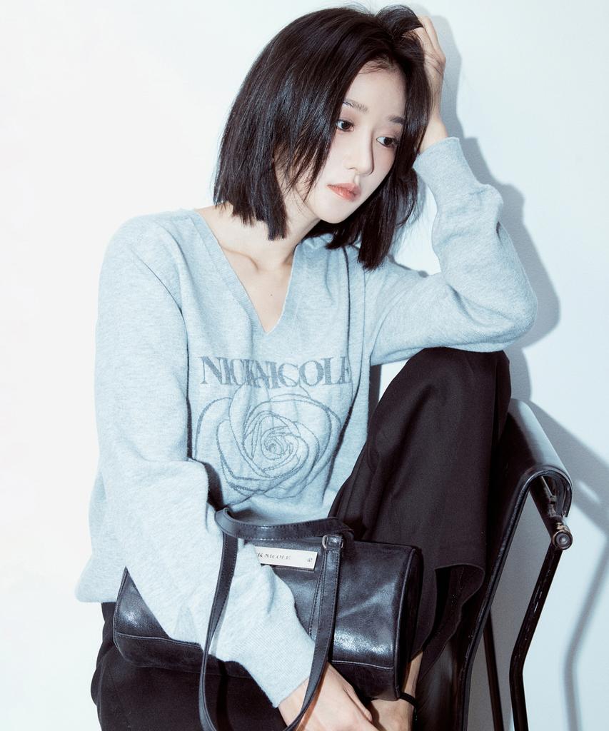 Nigaennikol Nicole Rose Jaquard Pullover Knit_Gray