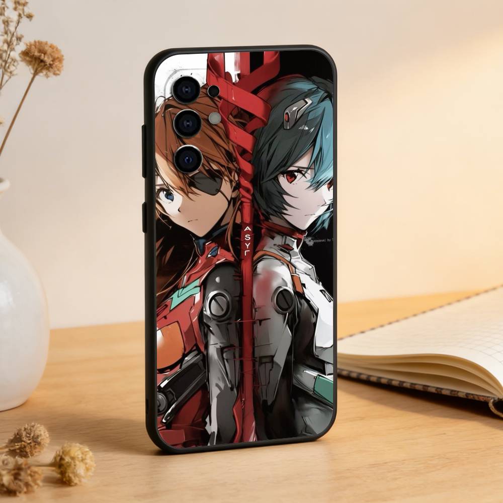Neon Genesis Evangelion Phone Case For Samsung S25,S24,S21,S22,S23,S30,Ultra,S20,Plus,Fe,Soft Silicone Black Cover