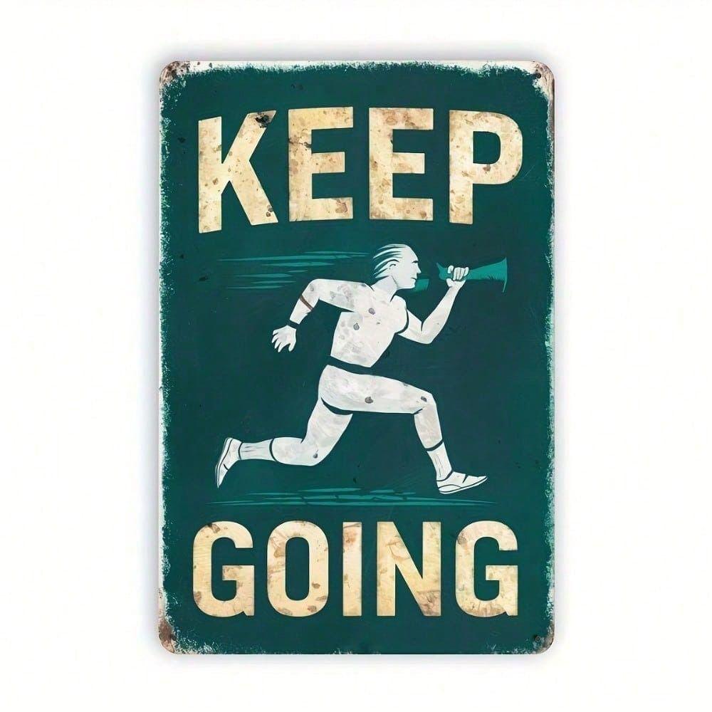 Vintage Marathon Metal Poster Gym Wall Decor