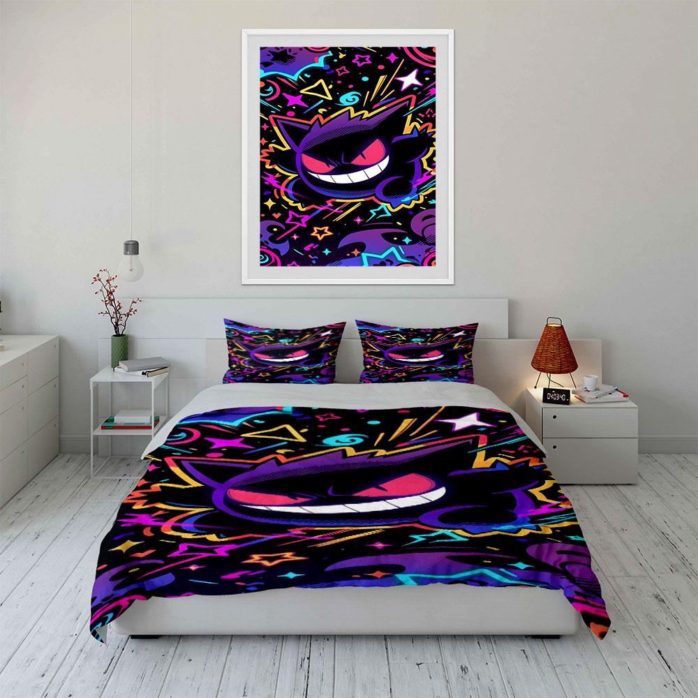 "Vibrant cosmic mischief unleashed!" Bedding sets Duvet covers Pillowcases(1* Duvet Cover 2* Pillowcases without duvet insert)