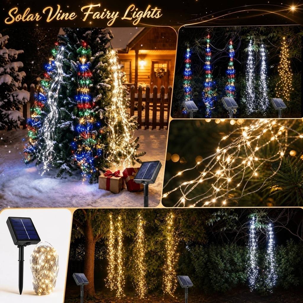 Powered Outdoor String Lights, 400 LED Lights, 1 to 2, for Christmas New Year Garden Decoration