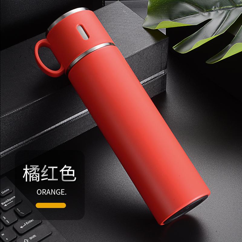 111 portable thermos cup with lid, dual-purpose large-capacity portable water cup with lid, business gift lettering cup