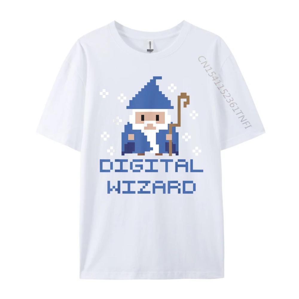Digital Wizard Tech It Support Computer Gamer Gaming Graphic T Shirts Men Cotton Christmas Shirt Tshirt