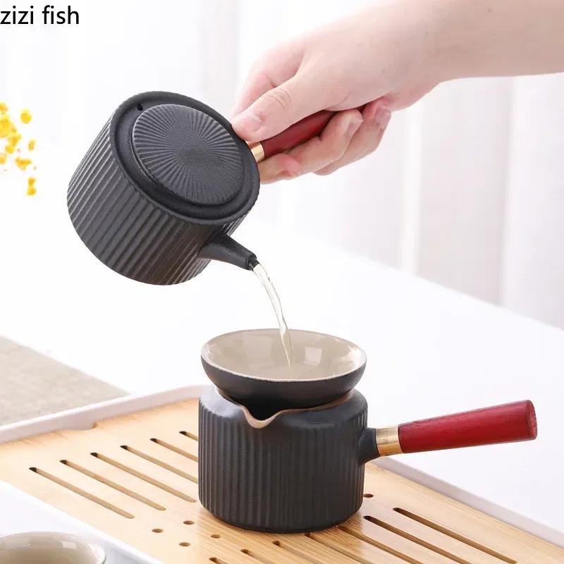 Portable Travel Tea Set Multi Person Kung Fu Tea Set Teapot Teacup Storage Jar Teas Tray Teas Infuser Filter Pot Teaware Sets