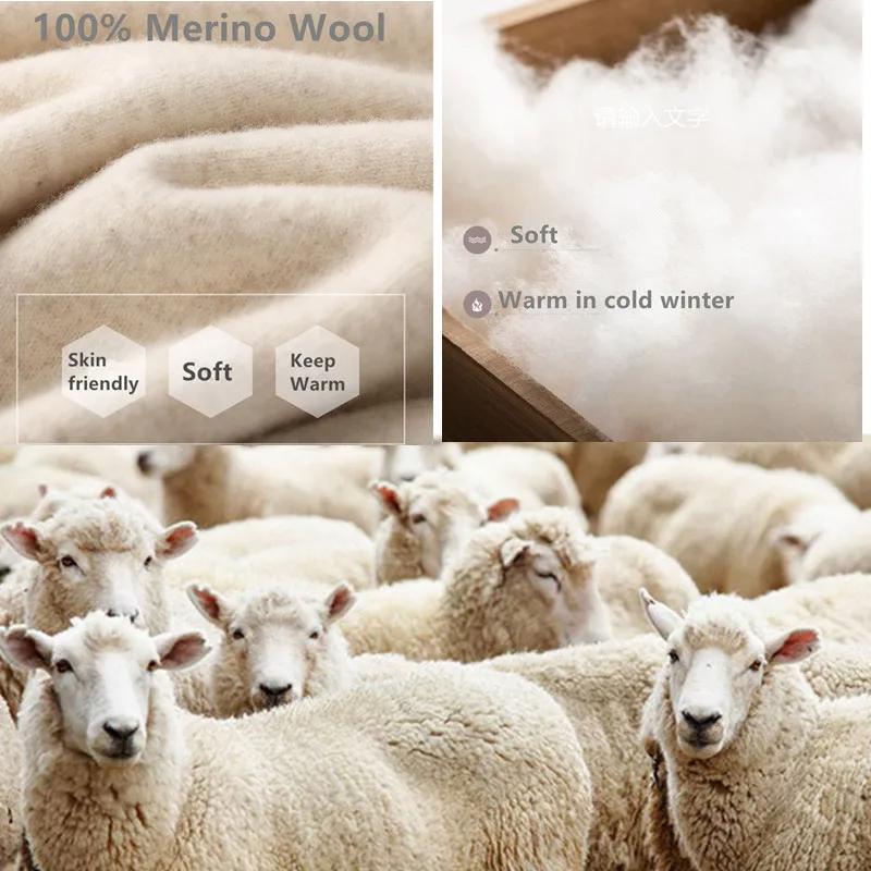 Pure Wool Knitted Ring Scarf Elegant Neckerscarf Female Soft Warm Cashmere False Collar Neck Warmer Hairband Winter