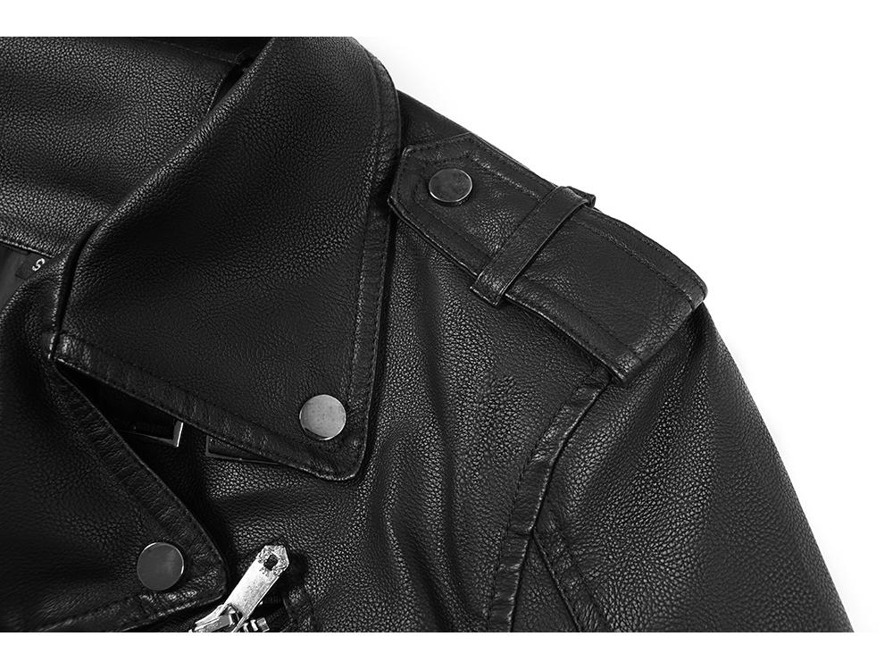 Men's Cross-Border PU Leather Motorcycle Jacket with Multi-Zippers and Belt - European Hip Hop Style for Autumn/Winter