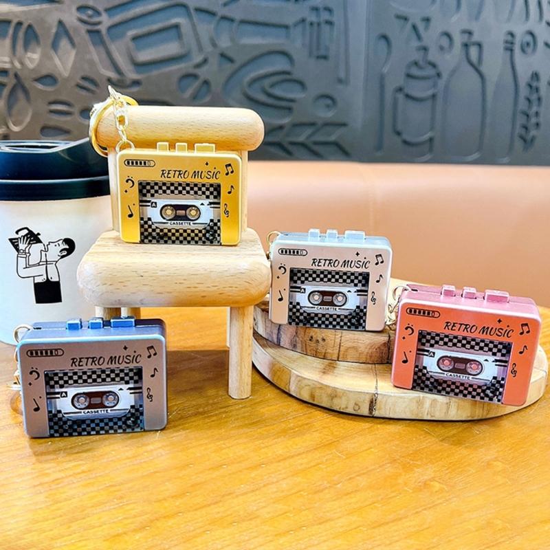 Nostalgic Radio Shaped Keychain Craft from Sturdy Acrylic Materials for Retro Enthusiasts and Creative Gift Seekers