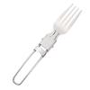 3Pcs 304 Stainless Steel Folding Spork Ergonomic Handle Flatware Kitchen Silverware  Picnic
