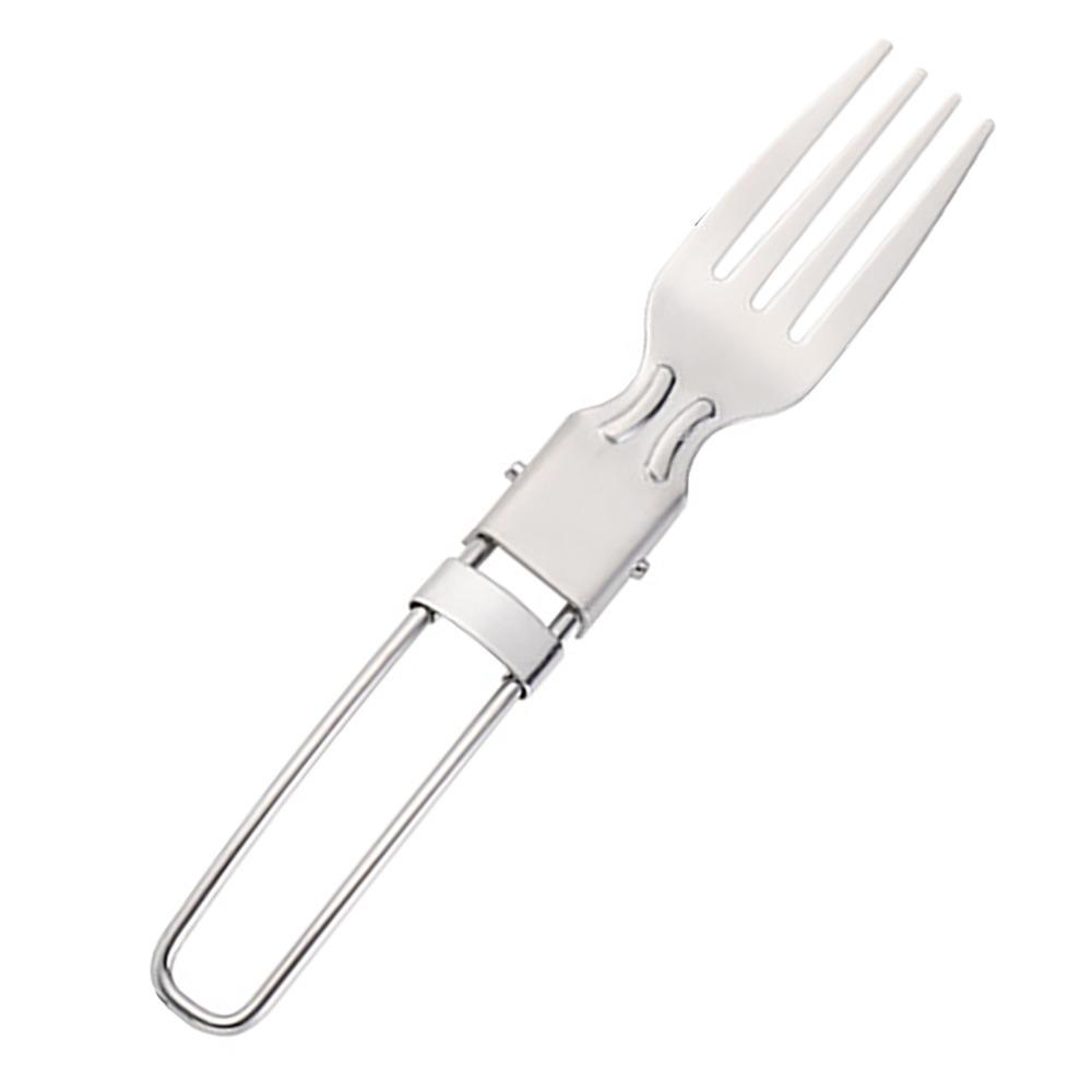 3Pcs 304 Stainless Steel Folding Spork Ergonomic Handle Flatware Kitchen Silverware Picnic