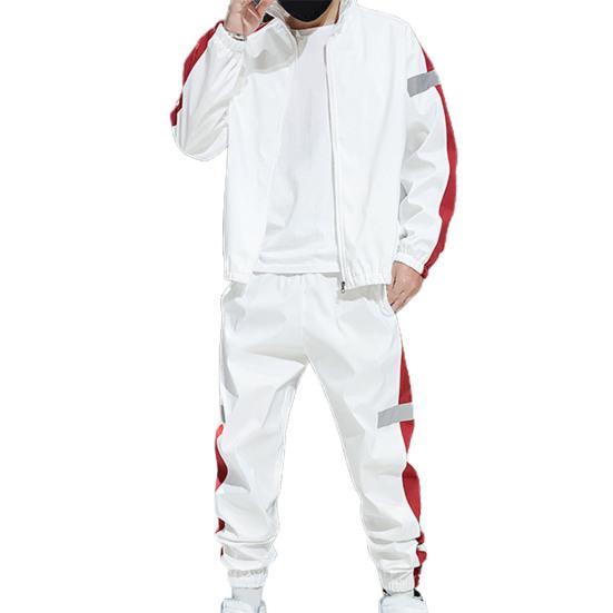 Men Sports Suit Pockets Quick Dry Comfortable Casual Zipper Closure Sporty Outfit