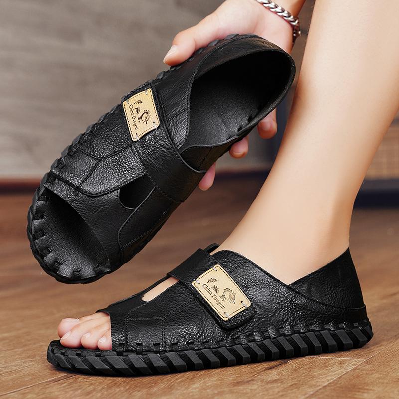 New Summer Classic Simple Sandals for Men Soft Bun Head Breathable Beach Shoes Fashion Casual Roman Sandals for Men