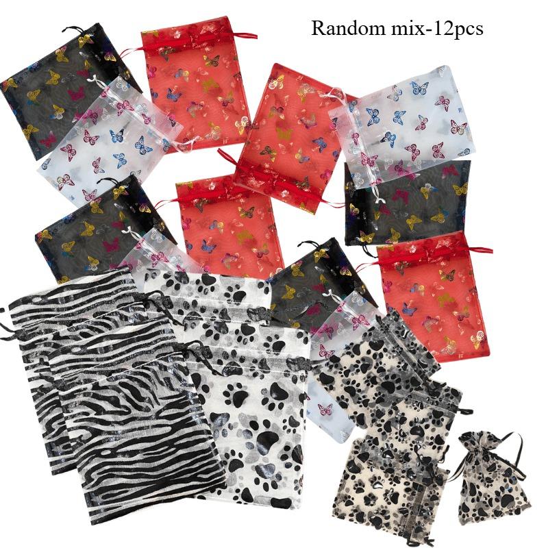 

12 /50pcs, Organza Bags, 5.12 x7.09 (13x18cm) Satin Drawstring Organza Pouch Wedding Party Favor Gift Bag Jewelry Watch Bags. 13X18CM