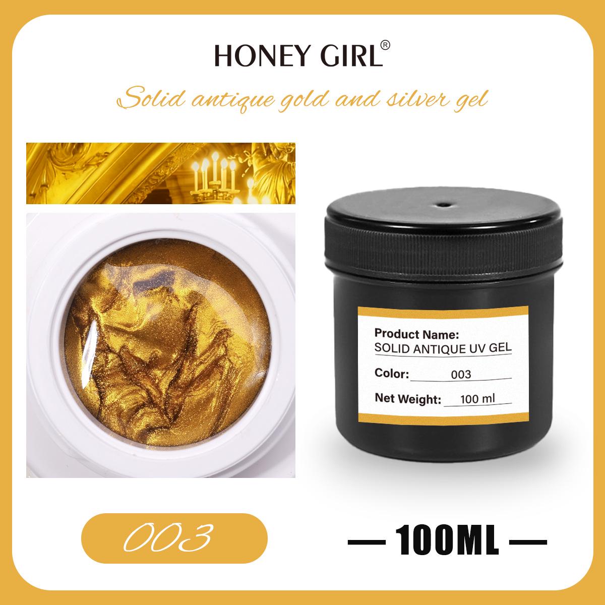 

HONEYGIRL Античное Золото и Серебро Антипригарный Металлический Клей для Ручного Замеса и Клей для Ногтей