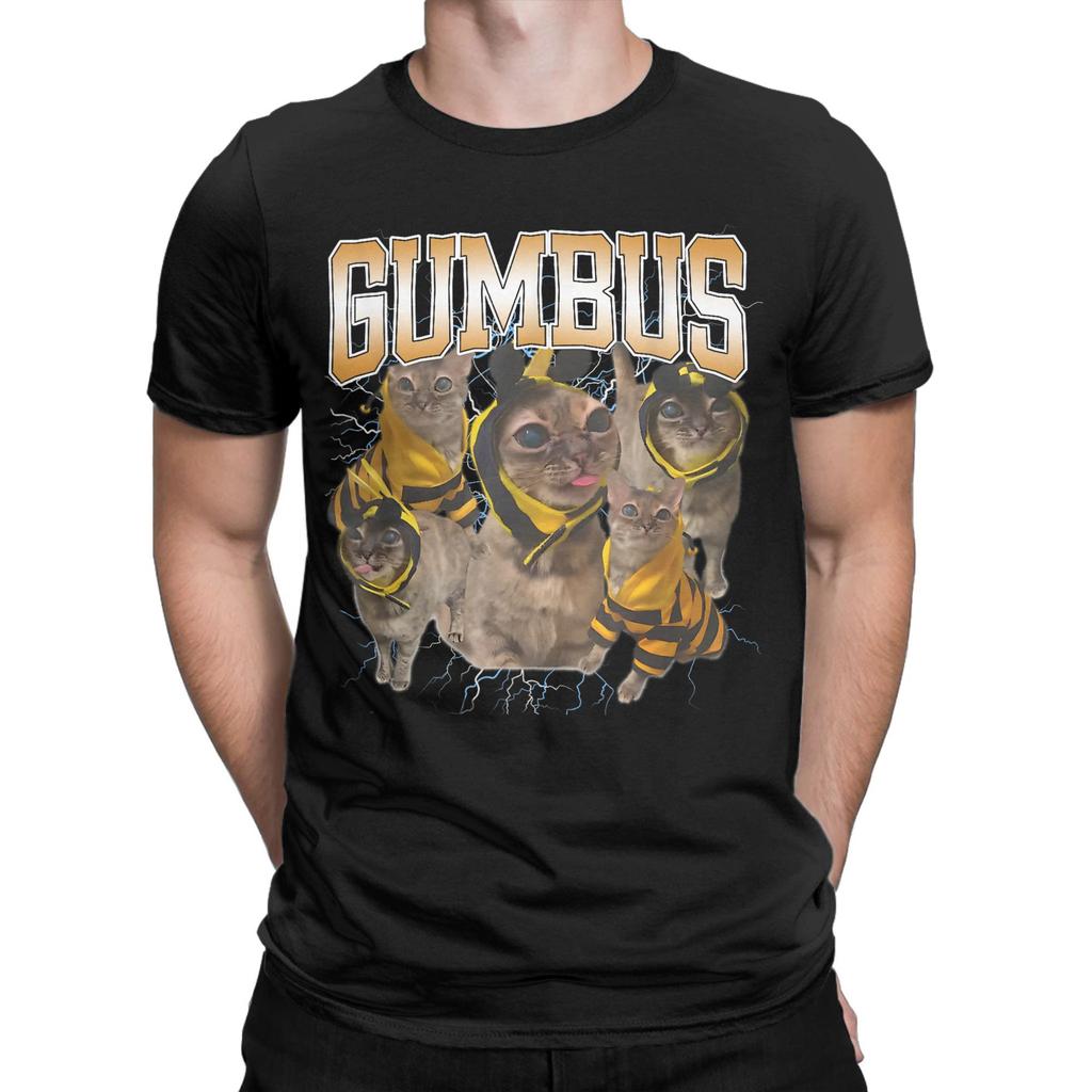 Funny Cat Gumbus Cat Lovers Trendy Cute Animal T Shirt Men T Shirts Summer O Neck Novelty Tee Shirt Design Oversize Clothing