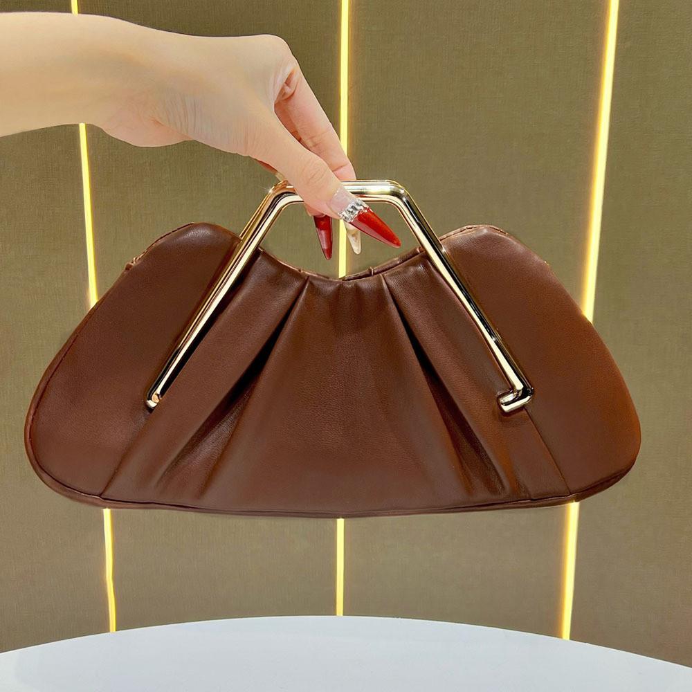 Handtasche für Damen mit Falten-Design, PU-Material, für Abend- und Tagesgebrauch