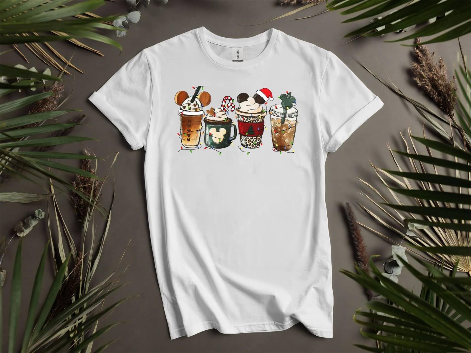 Cute Mickey Minnie Christmas Light T-shirt T shirt Men Women Unisex Tshirt K78 XXXXL