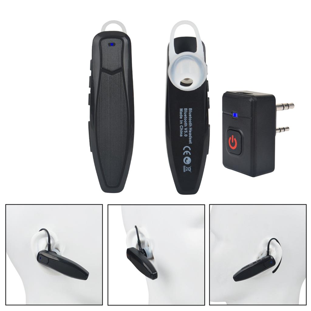 AA58 Walkie Talkie Wireless Bluetooth PTT Headset Earpiece Hands-Free K Plug for KENWOOD Microphone Headset Adapter