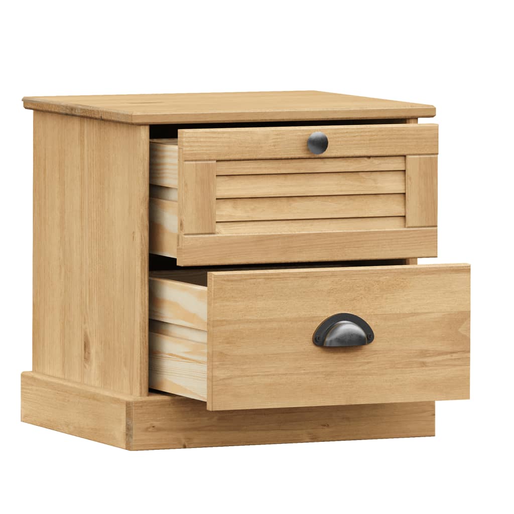 Vidaxl Szafka Nocna Vigo, 42X35X42 Cm, Lite Drewno Sosnowe