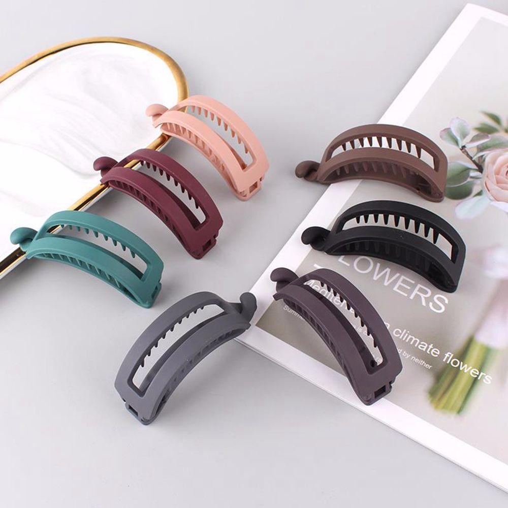 

Sweet Hollow Women Resin All-match Leopard Rectangle Banana Clip Simple Hair Claw Hair Accessories