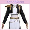Kpop Demon Hunters Anime Character Black Gold Halloween Role Playing Costume With Pu Leather