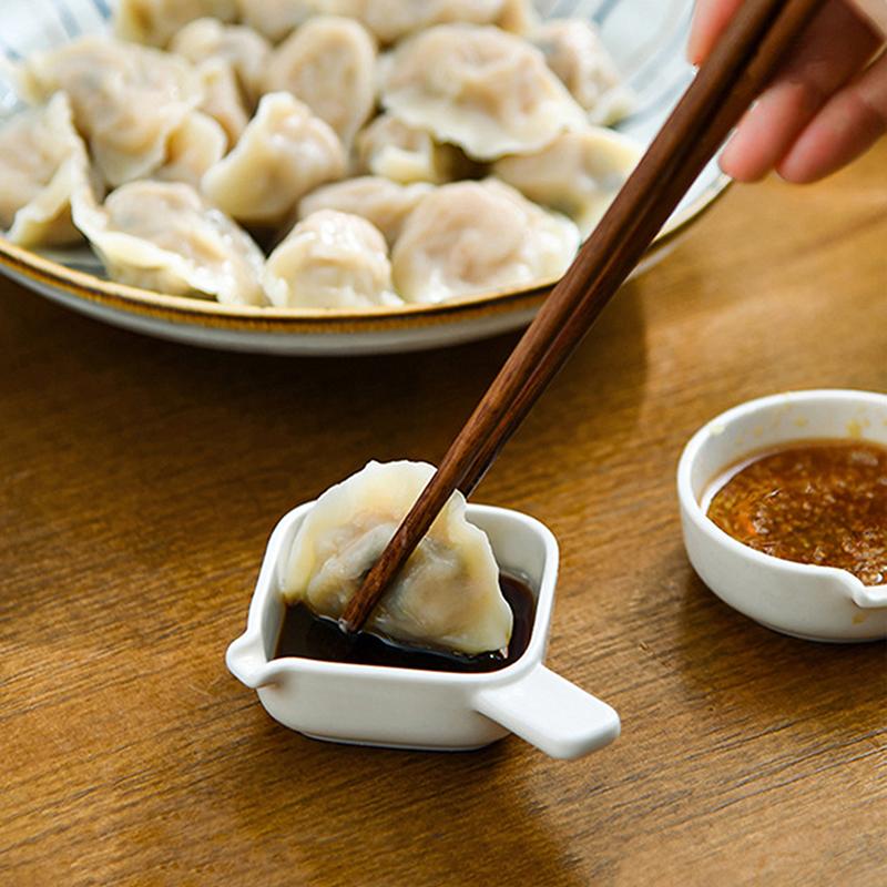 Würzteller Kunststoff Sojasaucen-Teller Dip Essig Teller Teller Topf Dipsauce Würzbeschale Knochenspuckschale Teller