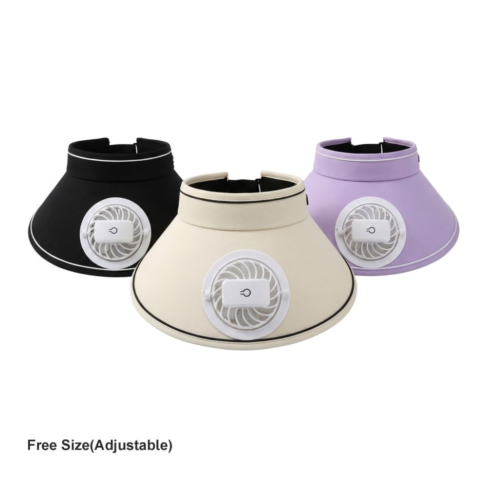 USB Charging Fan Solar Powered Fan Hat Large Brim Sun Protection Hat Wide Brim Sun Hat Outdoor