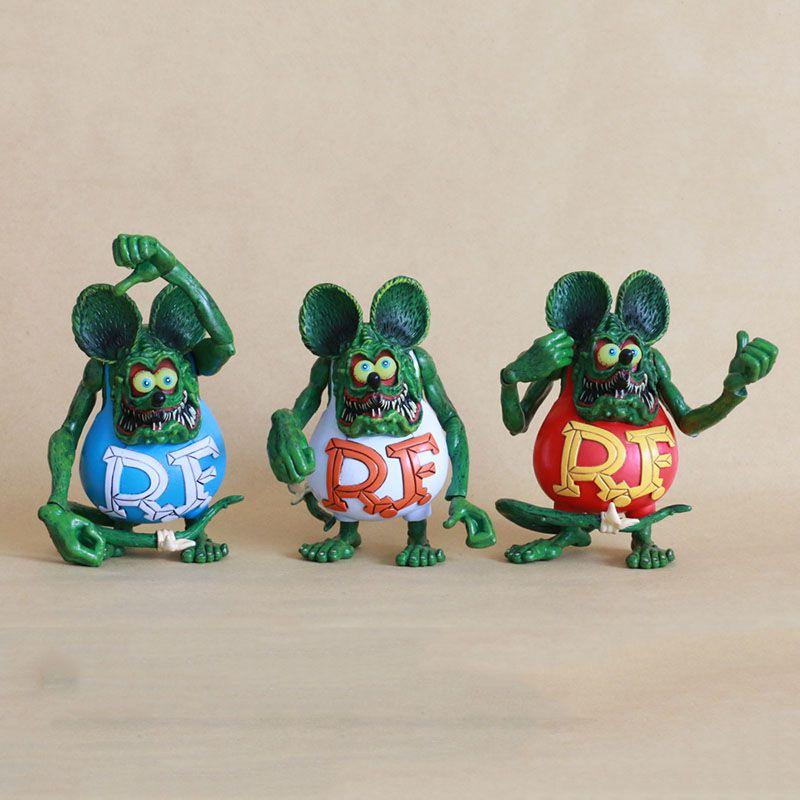 Exquisite 10 cm Rat Fink PVC-Actionfigur, ideales Geschenk für Kinder und Sammler