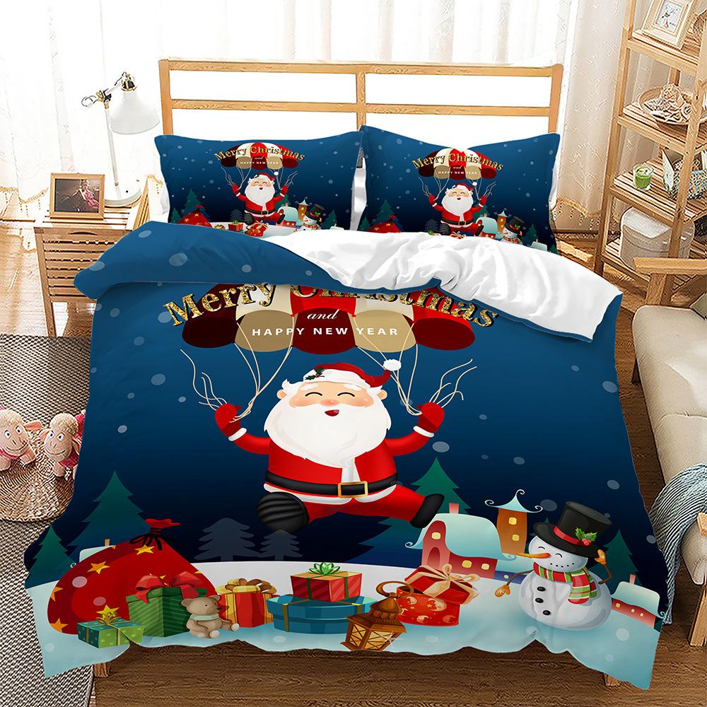 Popular Christmas Three-Piece Set Children'S Bedding Digital Printing Quilt Cover