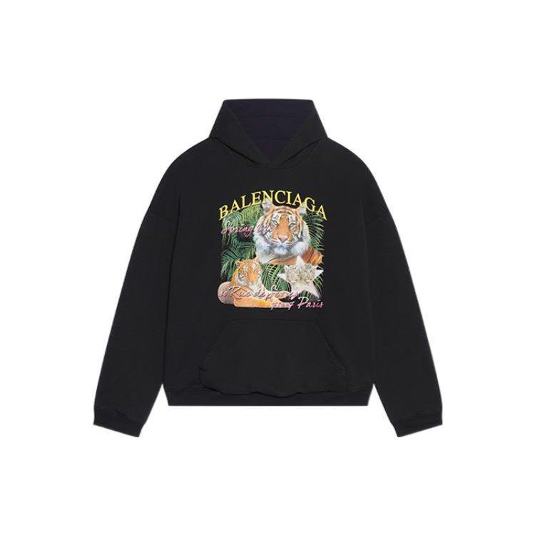 Balenciaga Fbi Print Year Of The Tiger Reversible Hoodie 681472TLVM44084