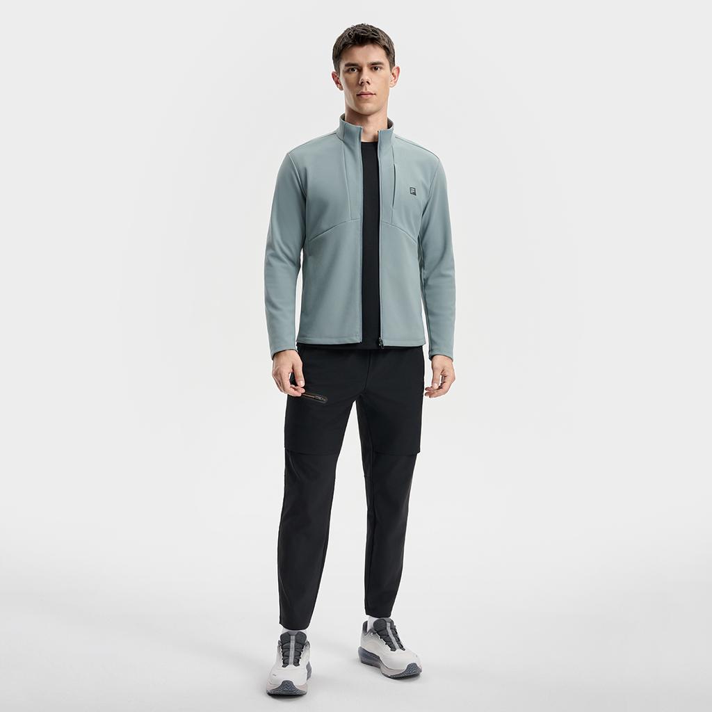 FILA Fitness Casual Sports Versatile Fresh Stand Collar Knitted Shirt Men Tops A11M541504FKK