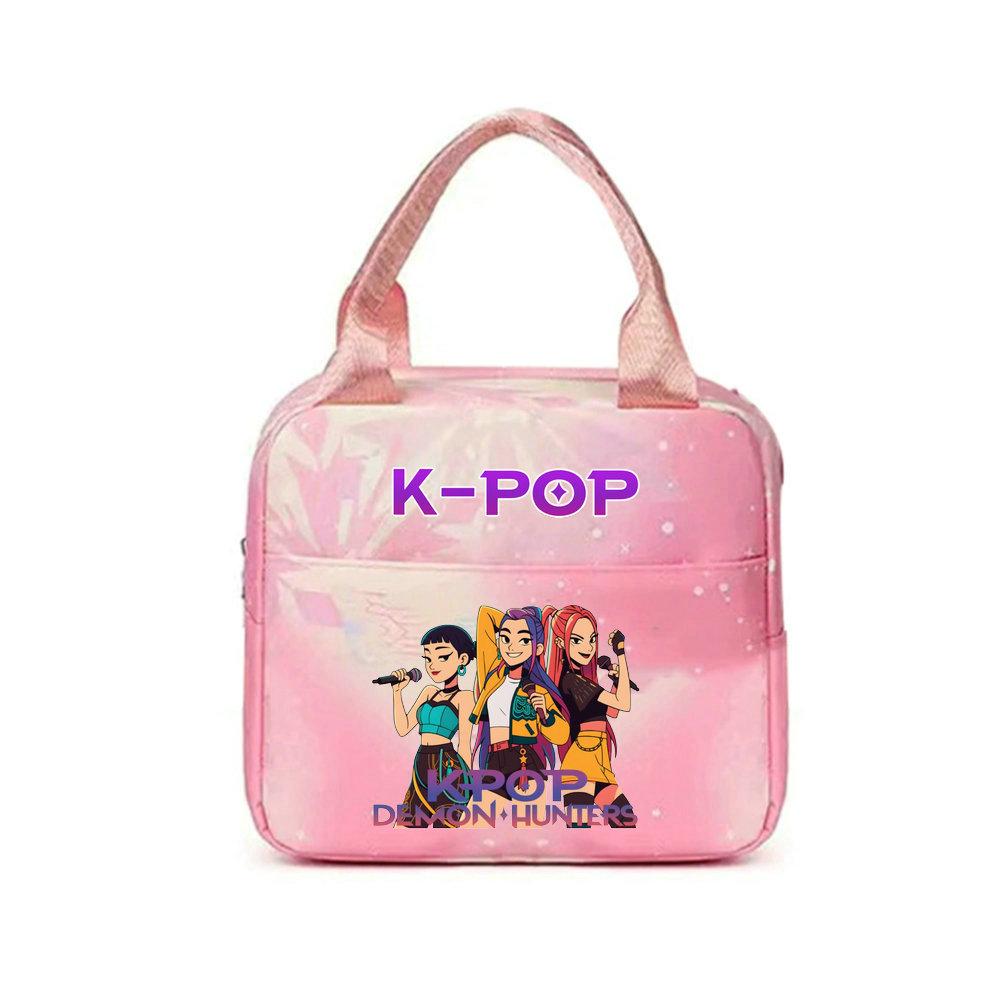 KPop lovci démonů Kancelářští pracovníci S obědovým sáčkem Přenosný izolovaný velkokapacitní obědový sáček Taška přes rameno Dvouúčelový