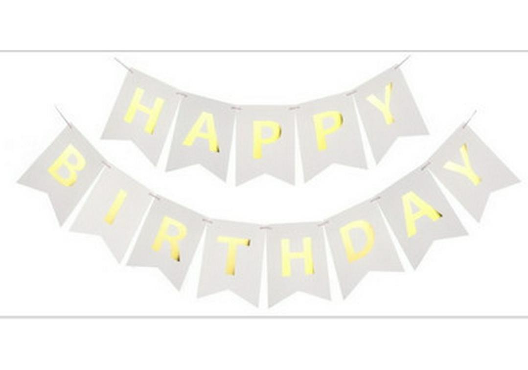 Mermaid Tail Pink Birthday Banner with Hot Stamping Letters and Colorful Flags for Party Decorations