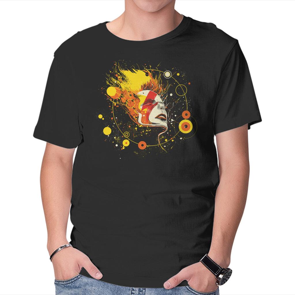 Unisex Crew Neck T-Shirt Space Oddity Graphic Short Sleeve Casual Tee