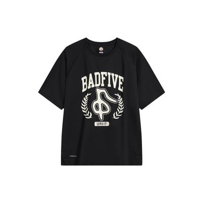 Li Ning Badfive Seven Cities Collaboration T-Shirt Men Tops Black ATST729-2