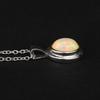 Ethiopian Opal Pendant 925 Sterling Silver Rhodium Fine Jewelry Gift for Her