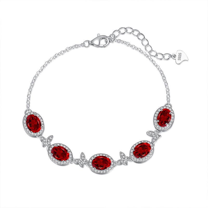 S925 sterling silver inlaid with natural spar butterfly bracelet multi-color crystal clear healing fashion women s jewelry gift 925 silver