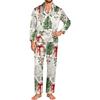 Men's Long Sleeve Button-Down Pajama Set, 2-Piece Sleepwear Loungewear with Pants for Home and Bedtime