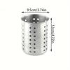 Stainless Steel Utensil Holder 1pc Durable Kitchen Organizer for Chopsticks, Spoons & Whisks, Ideal for Home & Restaurant Use