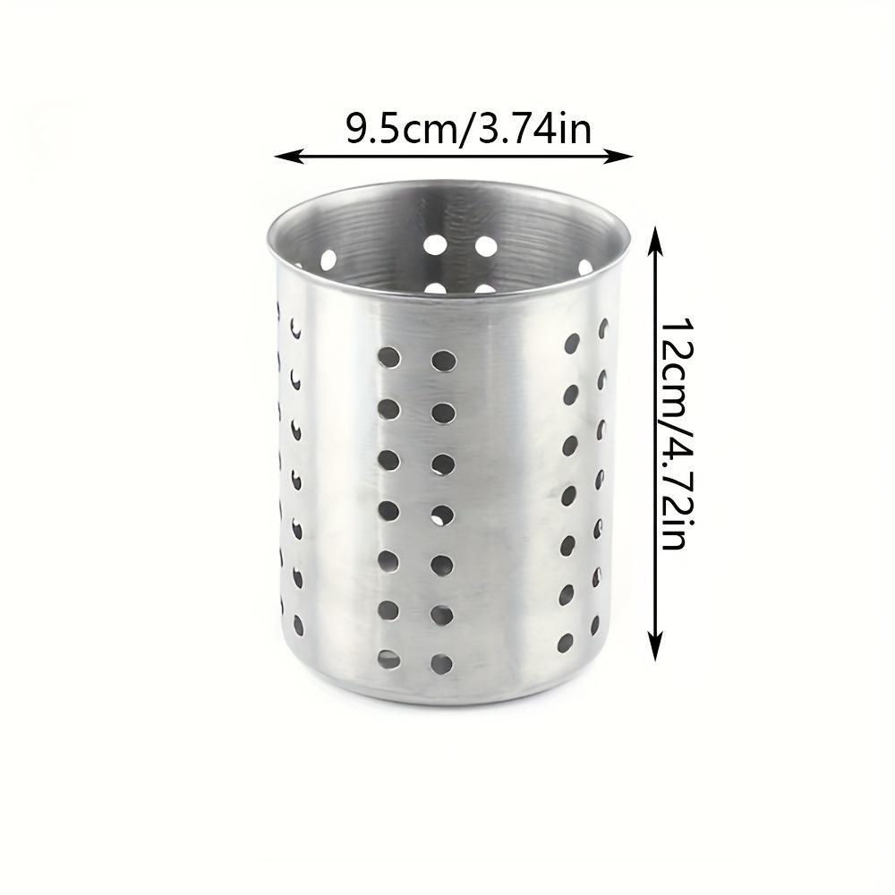 Stainless Steel Utensil Holder 1pc Durable Kitchen Organizer for Chopsticks, Spoons & Whisks, Ideal for Home & Restaurant Use