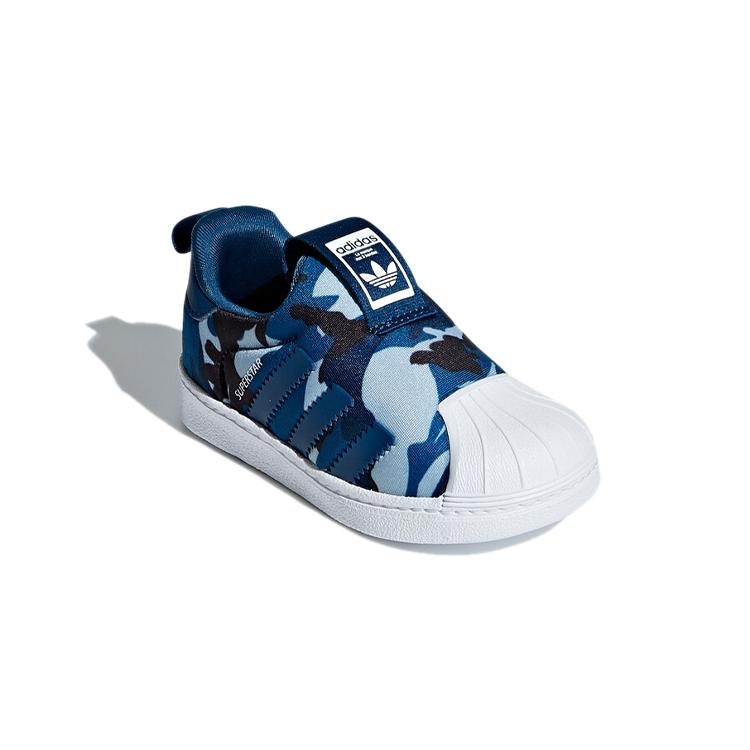 Adidas Originals Superstar 360 I Abrasion Resistant Low top Toddler Shoes Blue Black Infant And Toddler CG6577